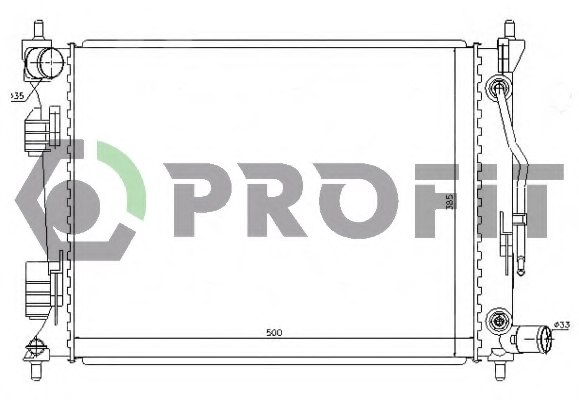 PROFIT PR 1804A5 Radiator, engine cooling